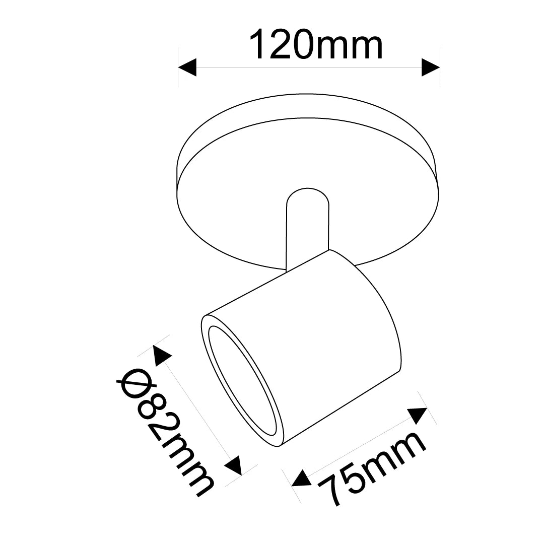 APLIQUE DIRIGIBLE 7W BASE BLANCA LUMINIKA