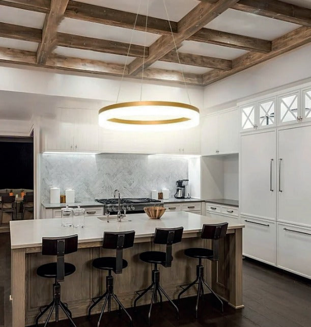 LAMPARA COLGANTE LED ALASKA 74W DORADA