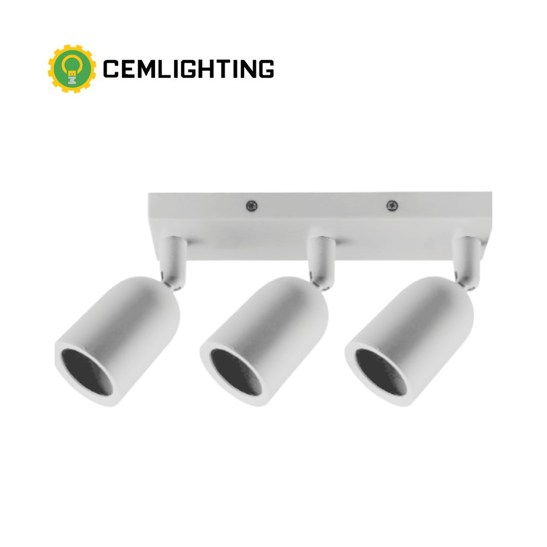 BARRA TRIPLE GU10 DE PC BLANCO CEMLIGHTING