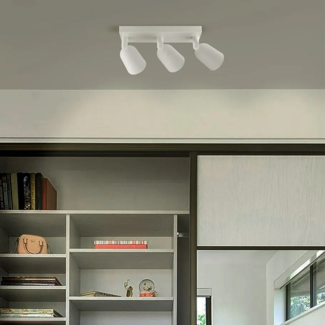 BARRA TRIPLE GU10 DE PC BLANCO CEMLIGHTING