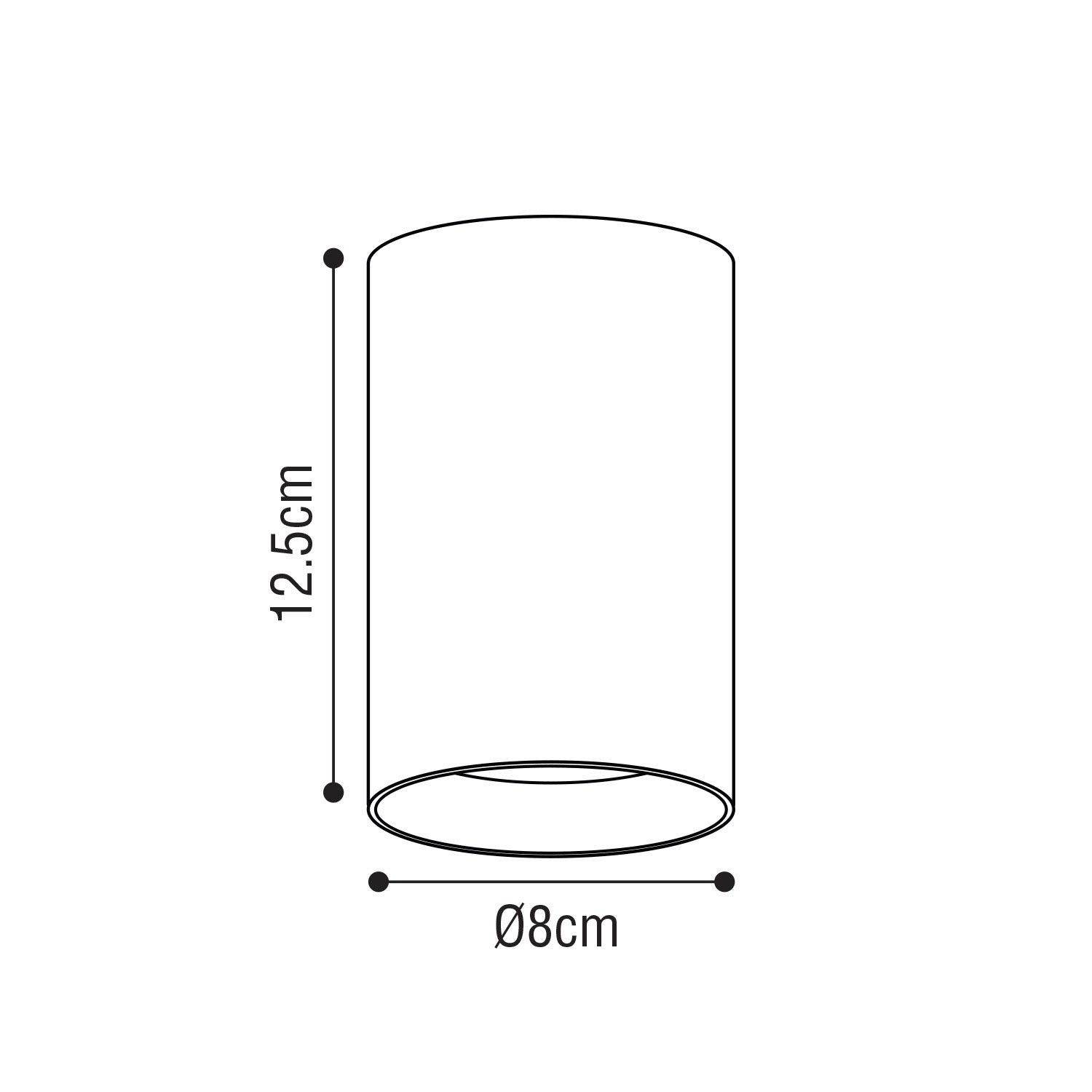 SPOT ADOSADO CILINDRO BLANCO GU10 LIGHTECH