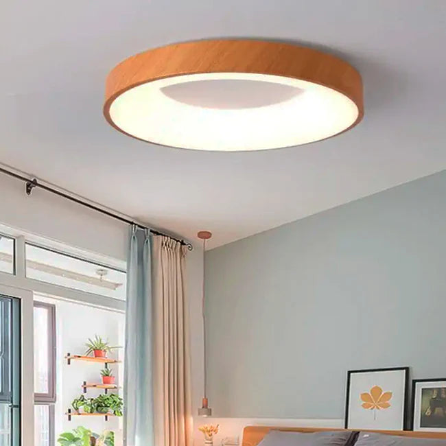 PLAFON DONA COLOR MADERA 72W TRICOLOR LEDLUMI