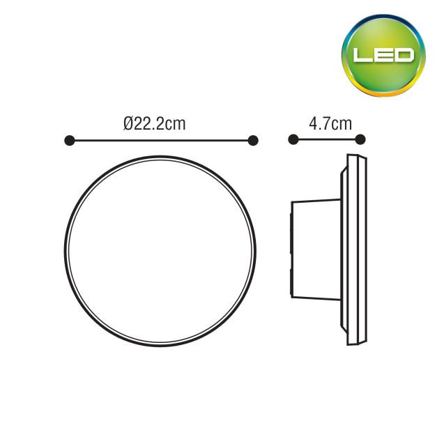 APLIQUE LED ECLIPSE 9W
