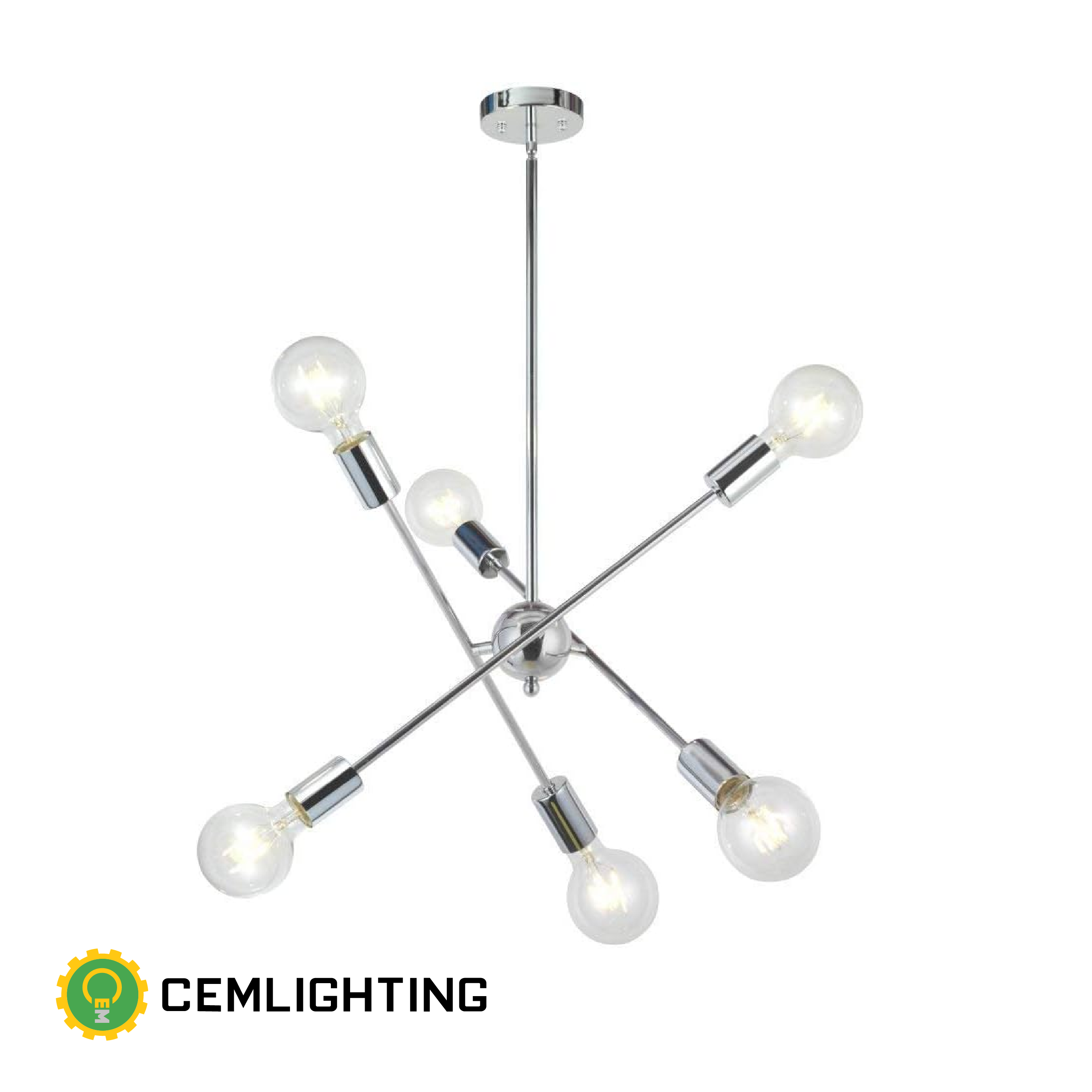 LUMINARIA MORATA NIQUEL 6 LUCES