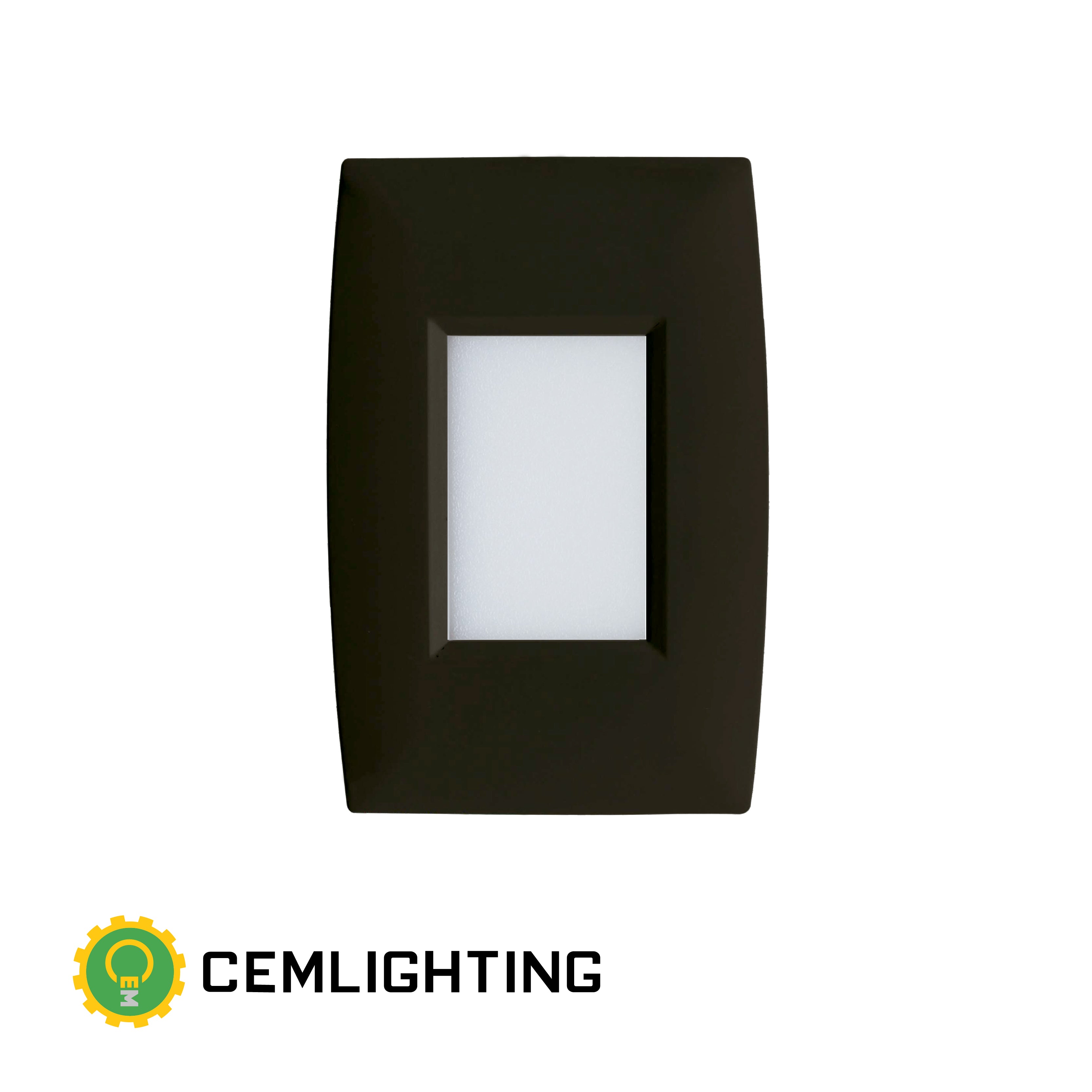 LUZ GUIA LED EMPOTRABLE RECTANGULAR 2W NEGRO CEMLIGHTING