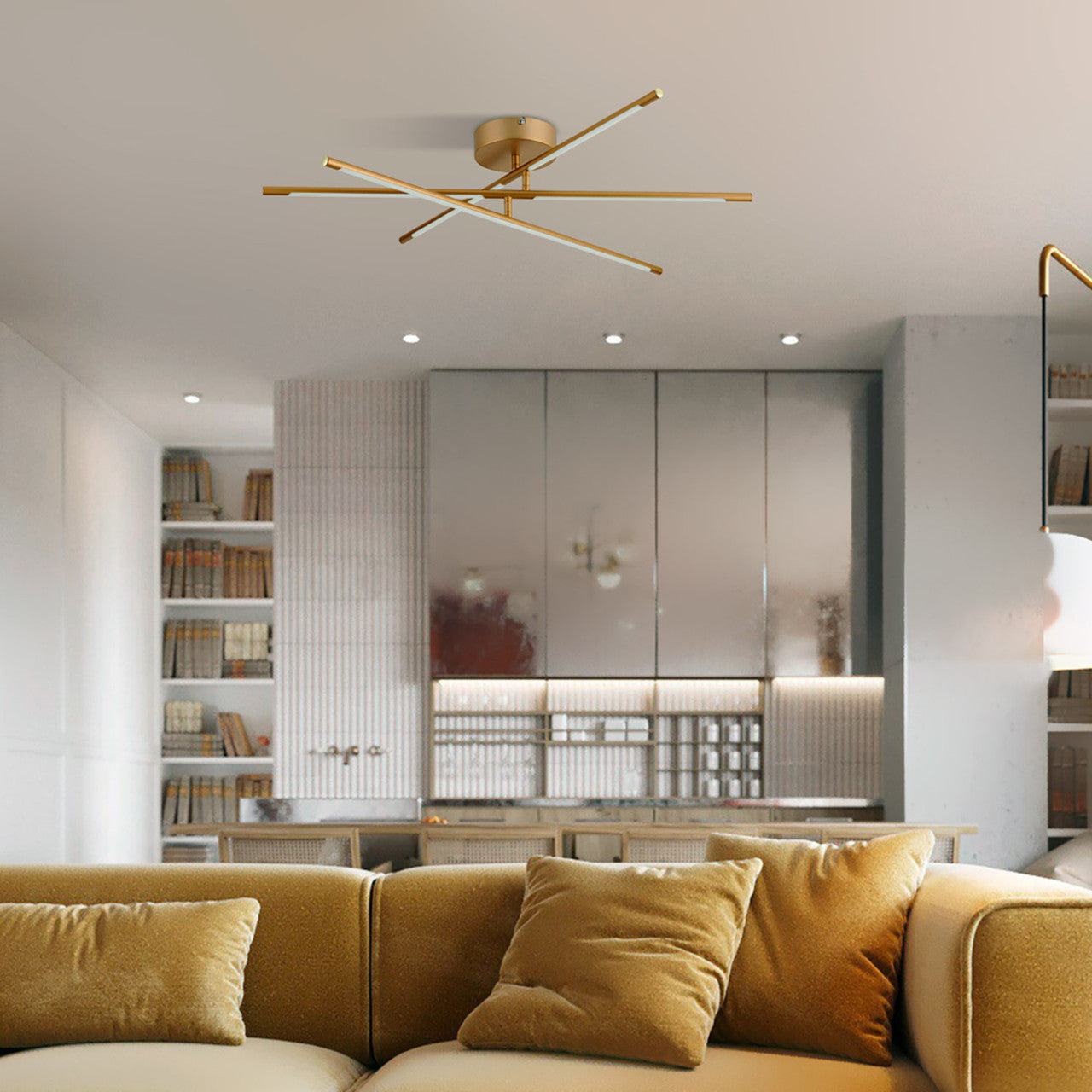 LAMPARA LED MOY 32W COLOR DORADO