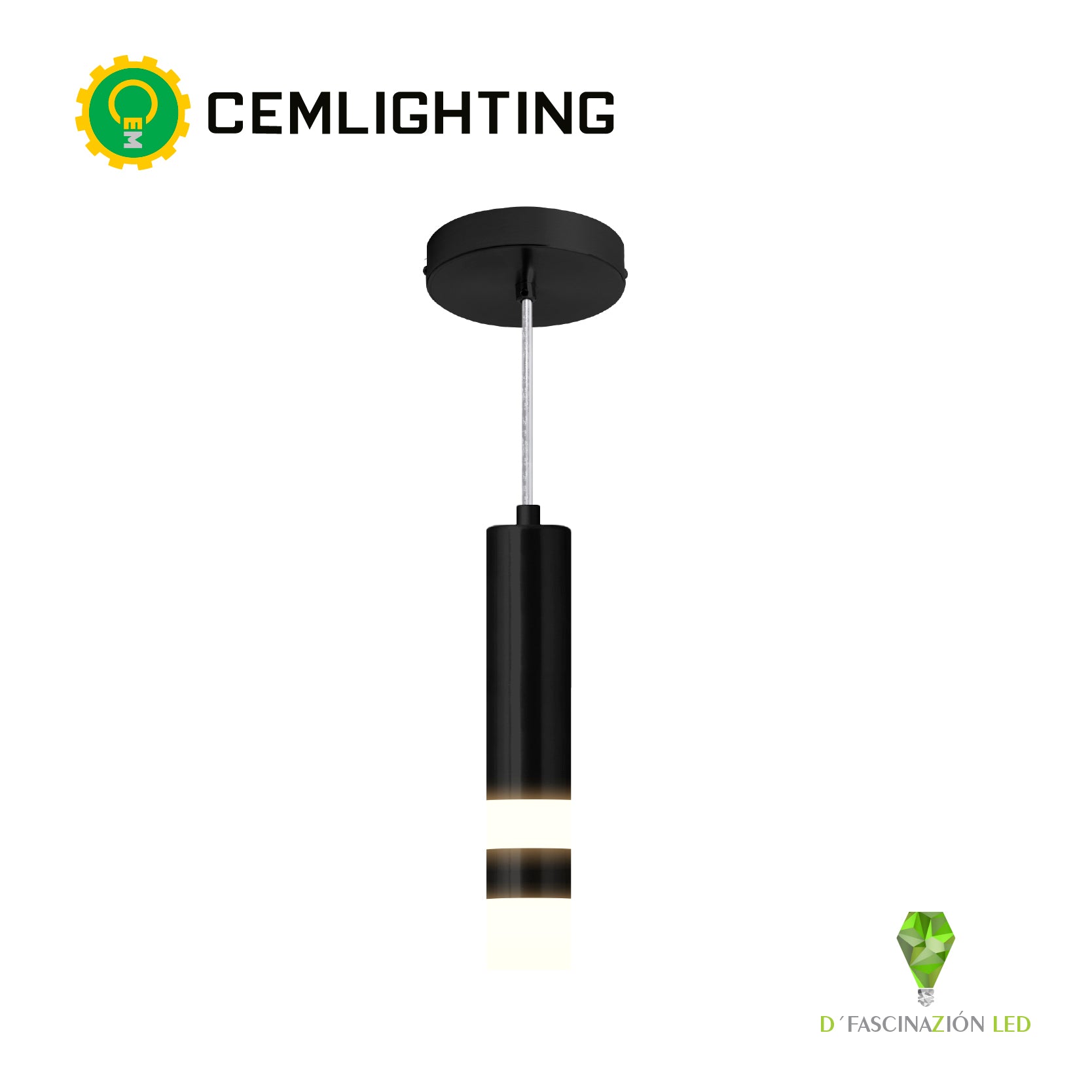 COLGANTE SLIM LED 5W MODELO LANÚS COLOR NEGRO