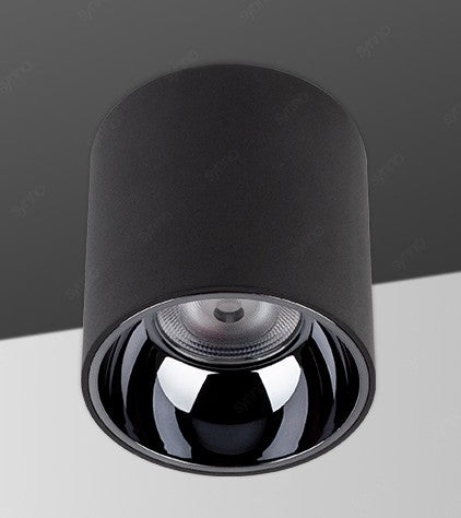 SPOT ADOSADO BARREL VEO BASE NEGRA 10W LUZ CALIDA DECORLUZ