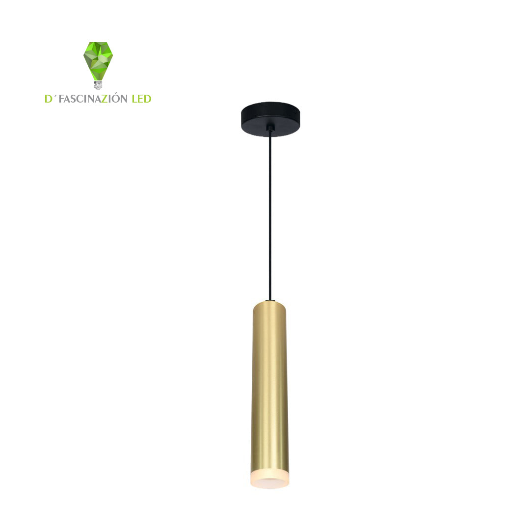 COLGANTE TUBULAR LUXOR GU10 30CM COLOR DORADO