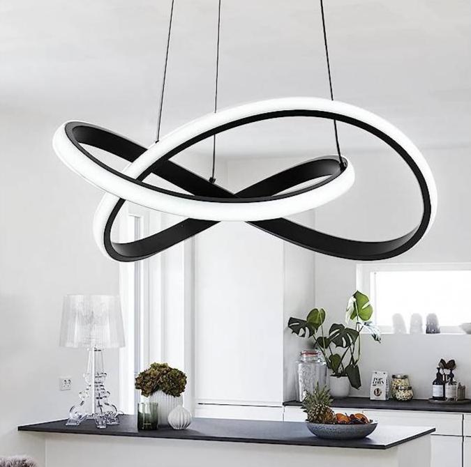 LAMPARA COLGANTE ALERIA 96W COLOR NEGRO