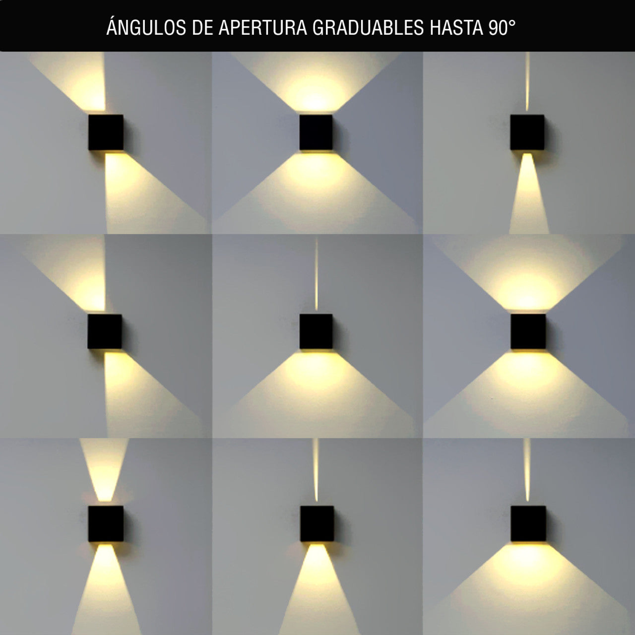 APLIQUE EXTERIOR LED 4W COLOR NEGRO