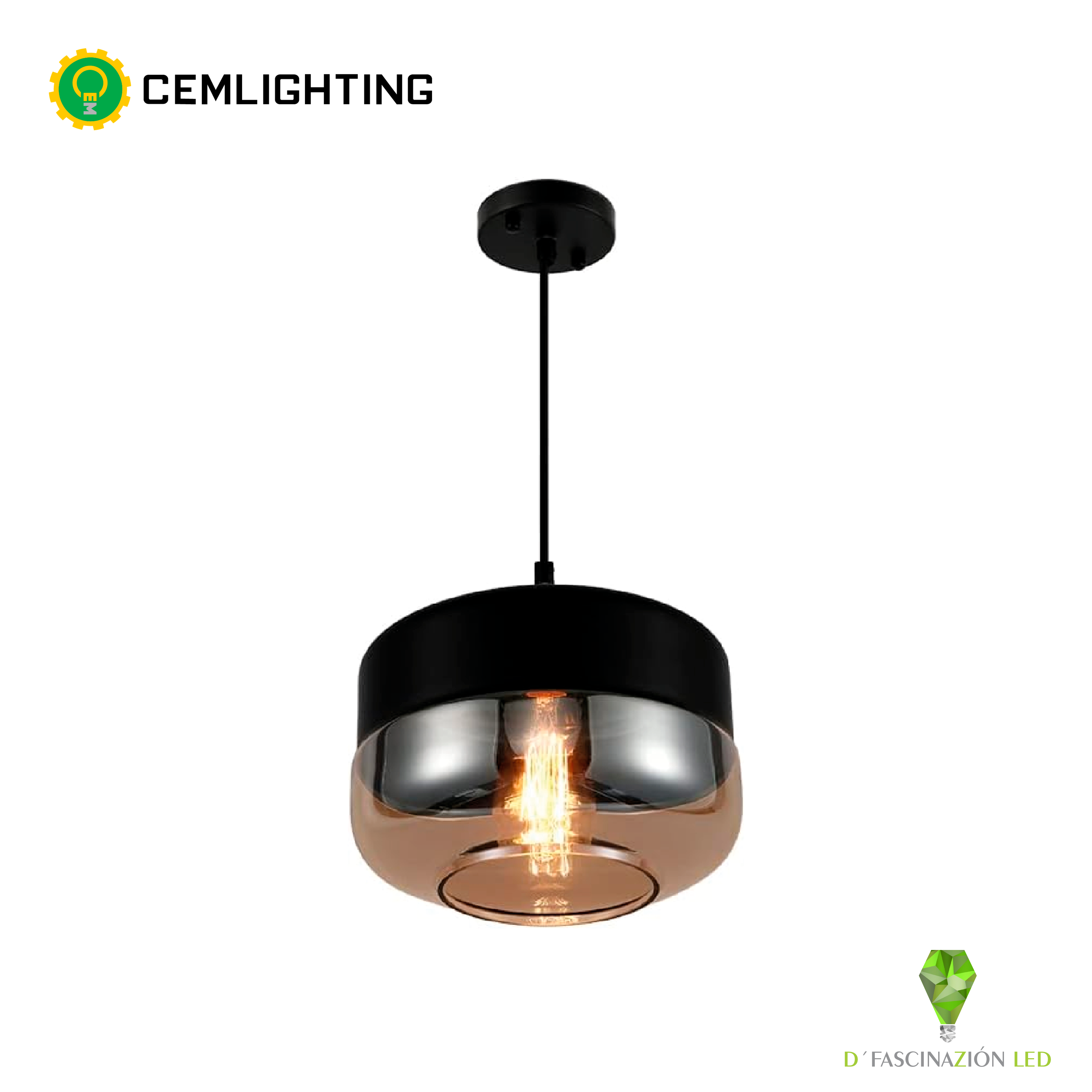 COLGANTE DE VIDRIO CILINDRO D