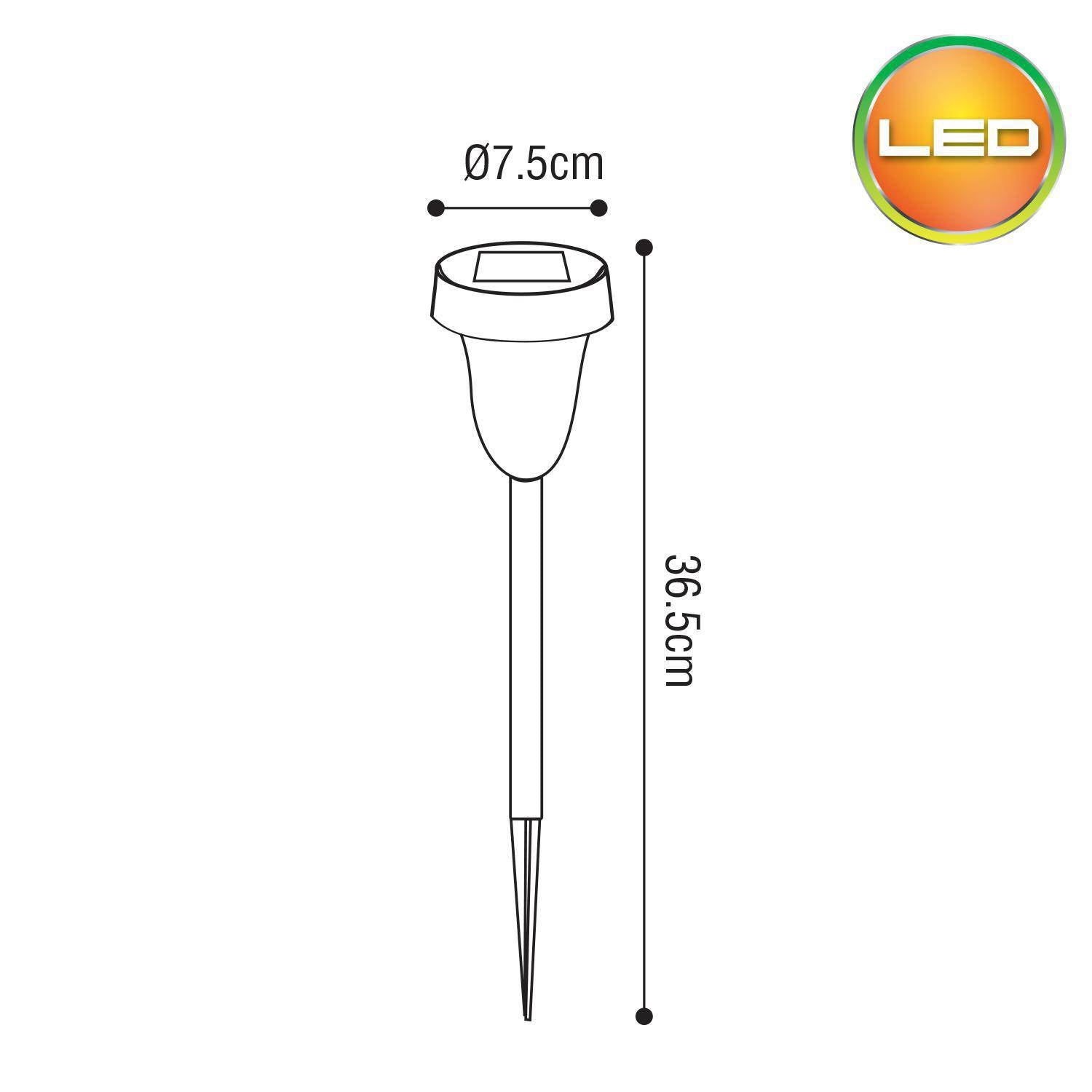 ESTACA SOLAR 0.02W LIGHTECH