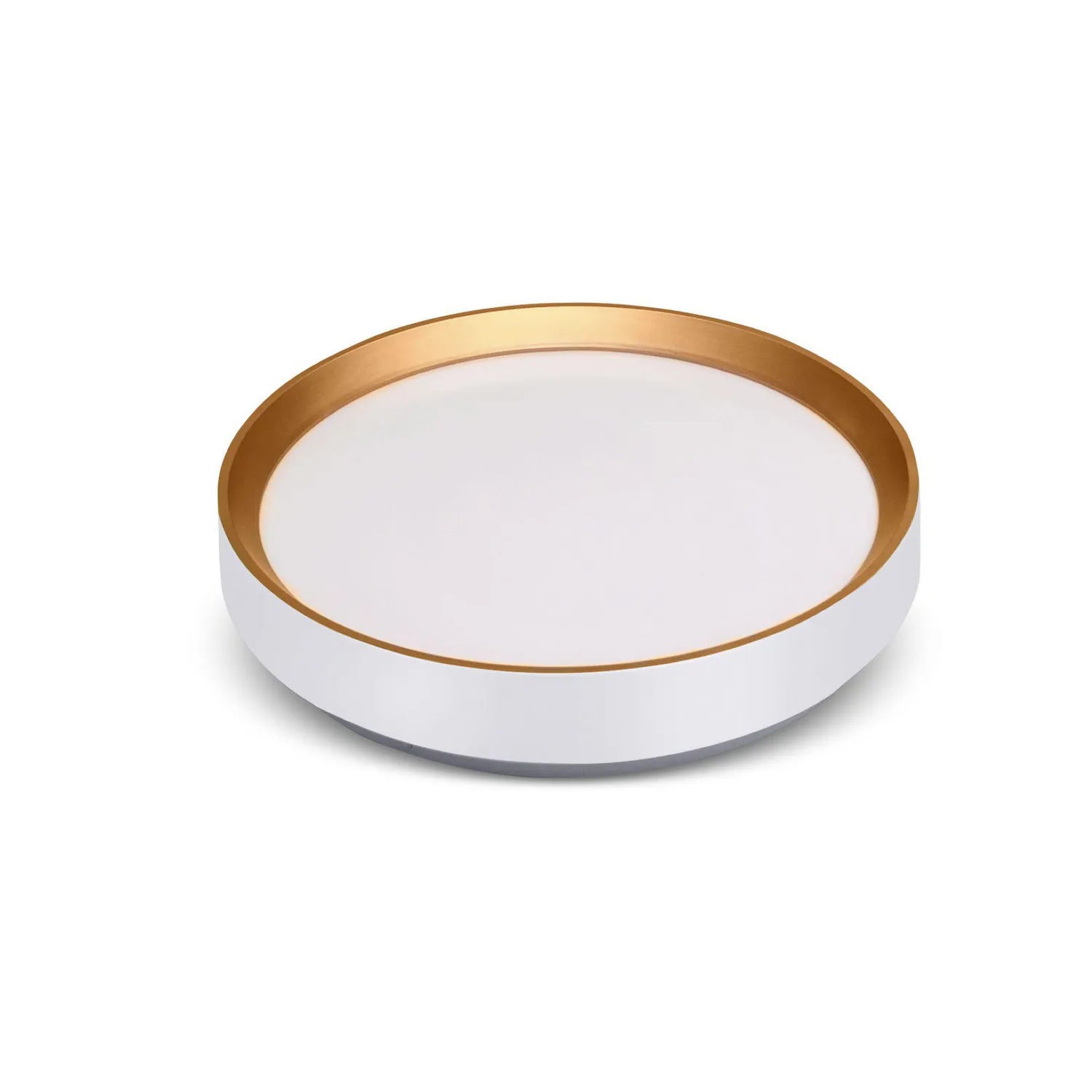 PLAFON LED 48W LAOS 40CM BLANCO Y DORADO