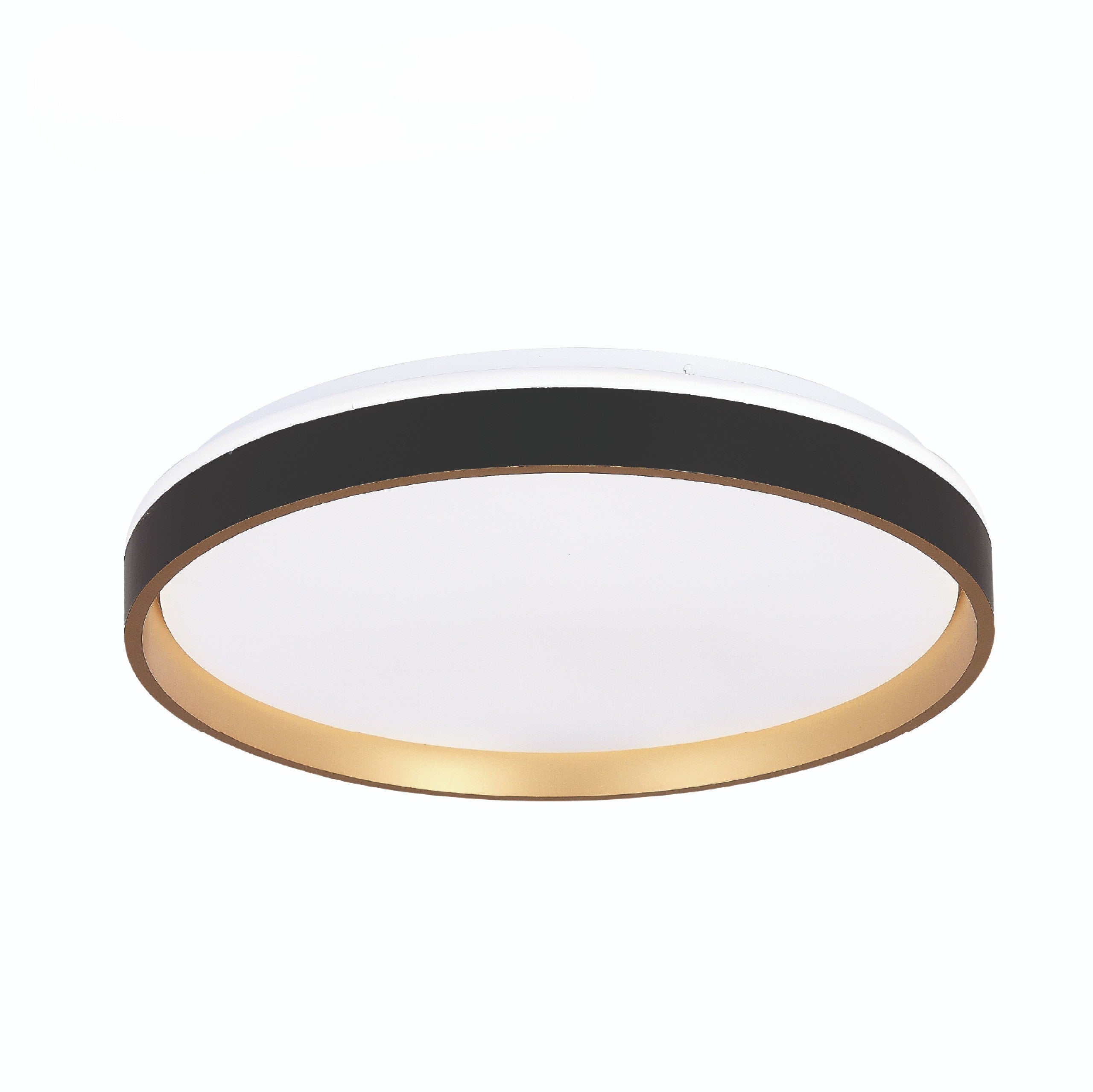PLAFON LED 48W LAOS 40 CM NEGRO Y DORADO