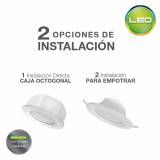 SPOT PARA CAJA OCTOGONAL TRICOLOR 15W DIXON