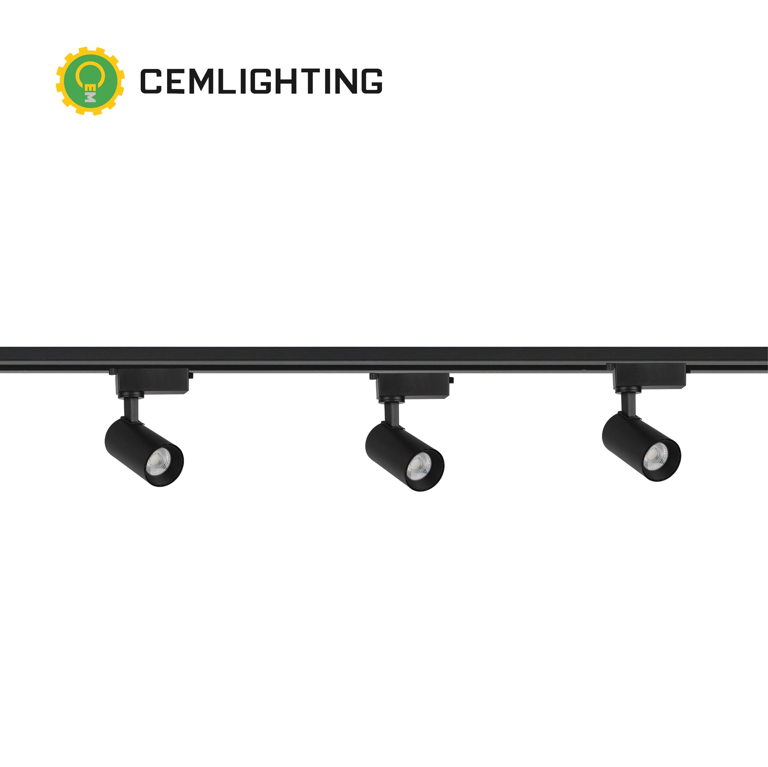 PACK 3 SPOTS DE RIEL 30W COLOR NEGRO