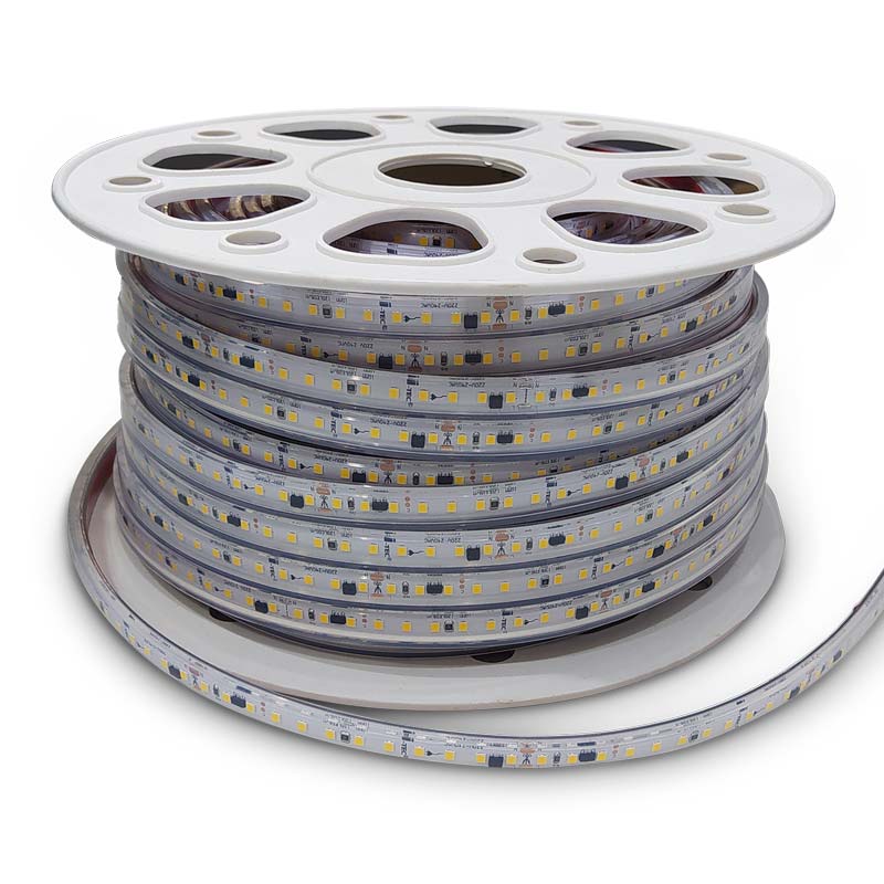 ROLLO DE CINTA LED 220V 2835 DOBLE FILA 3000K 100 METROS LEDLUMI
