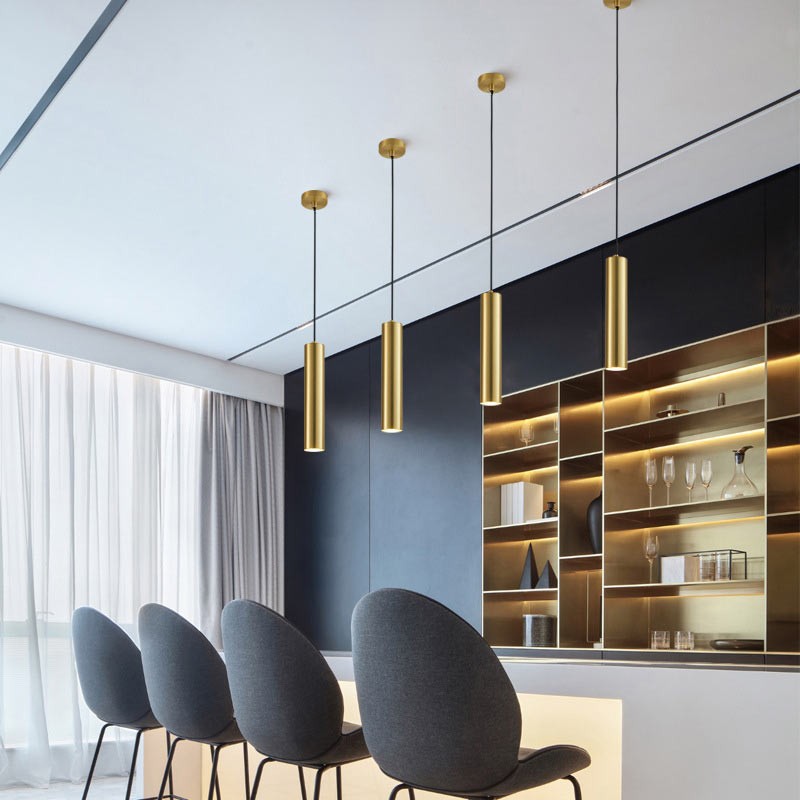 COLGANTE SLIM GU10 30CM COLOR ORO