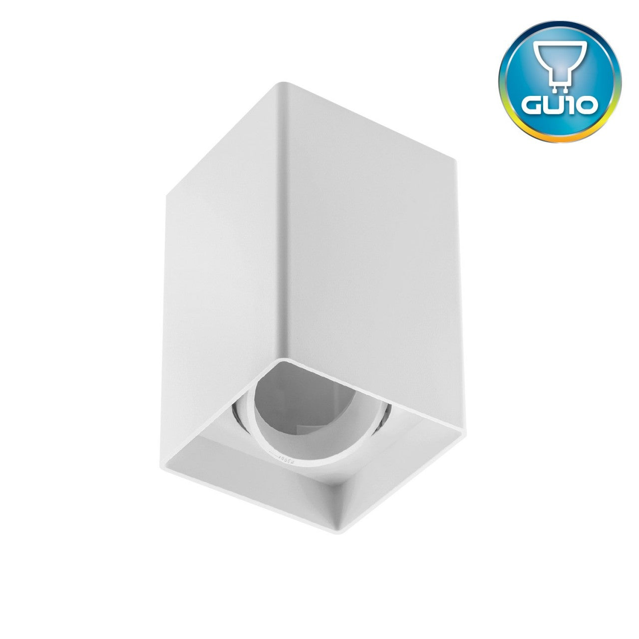 SPOT ADOSADO CUADRADO GU10 COLOR BLANCO