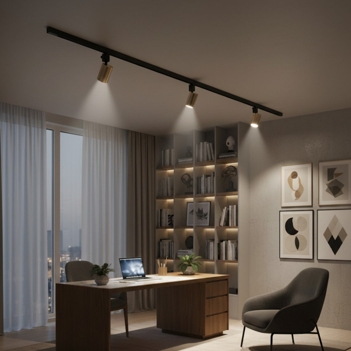 SPOT PARA RIEL ATLANTA NEGRO Y DORADO