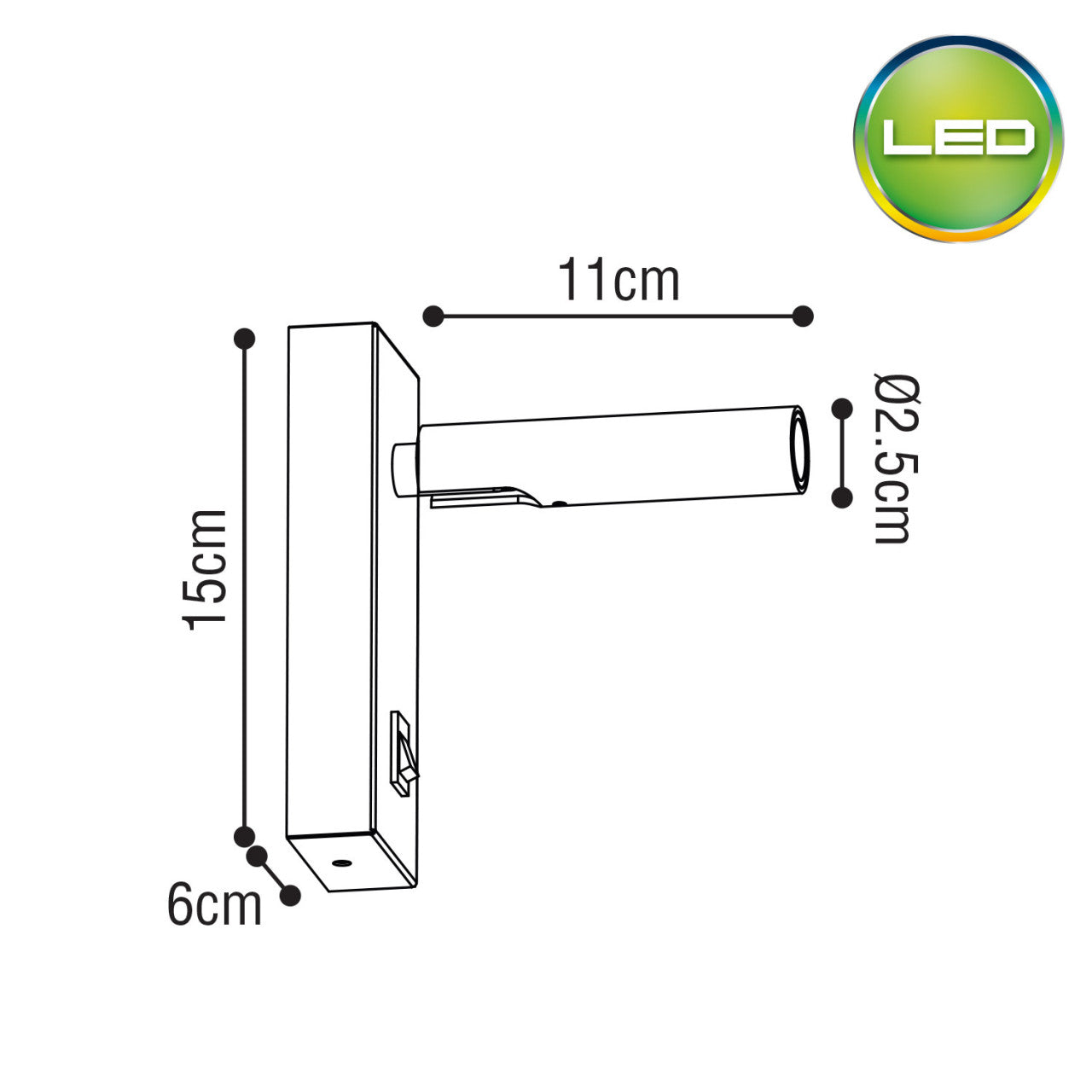 APLIQUE TEC CON SWITCH COLOR BLANCO