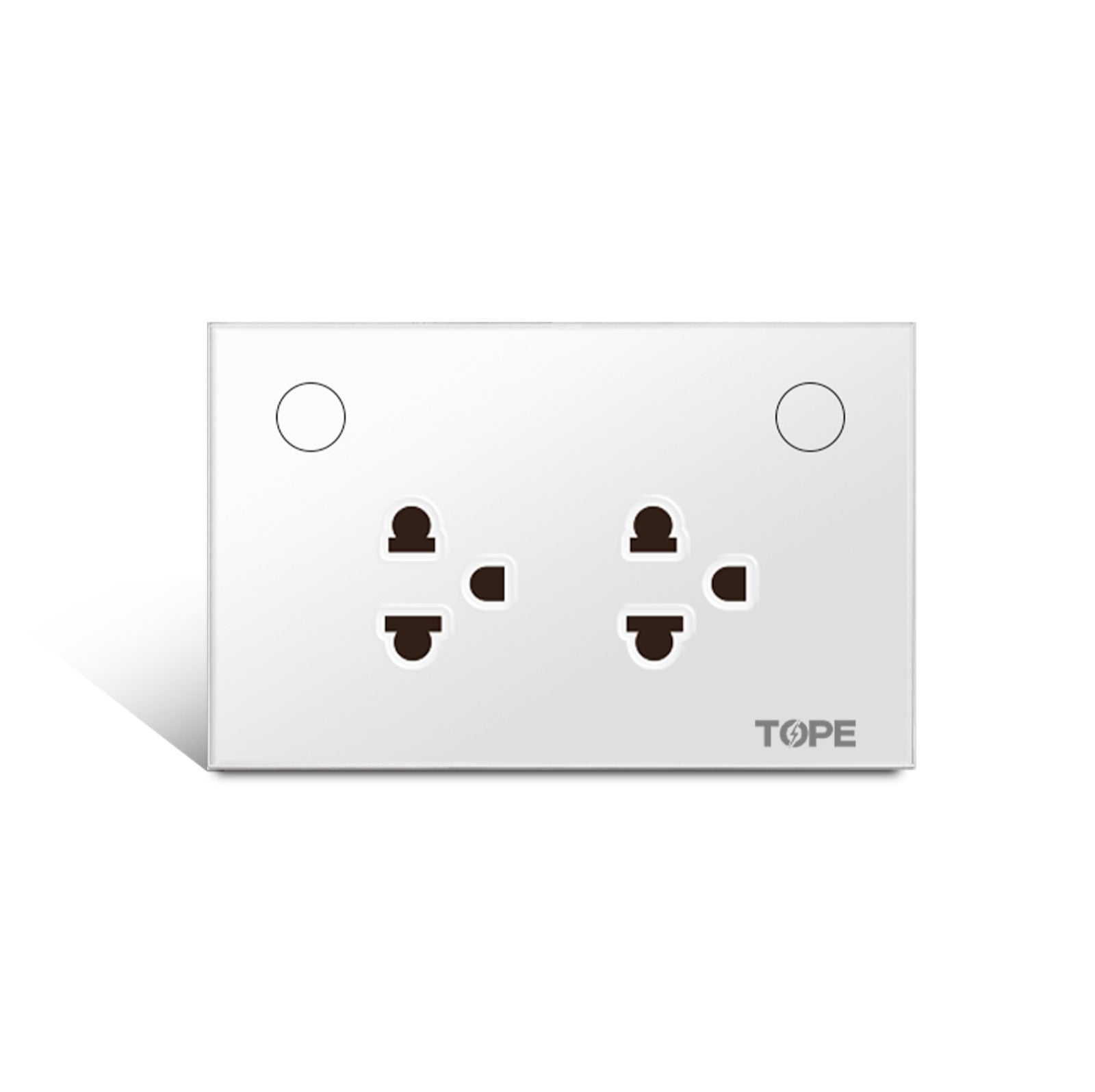 TOMACORRIENTE + TIERRA SMART ON OFF COLOR BLANCO TOPE