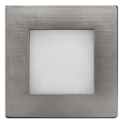 LUZ GUIA CUADRADO 2W ACERO LIGHTECH