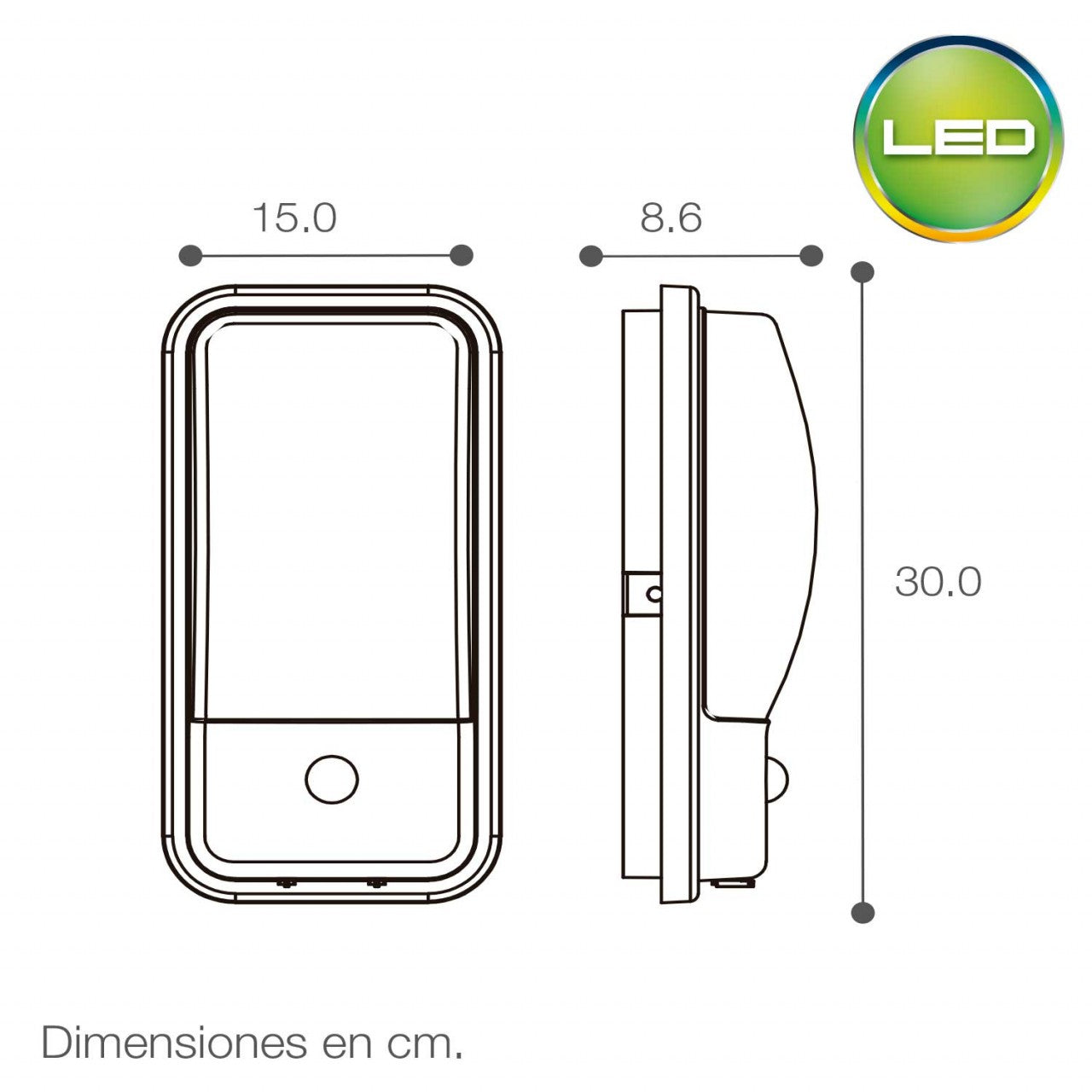 Aplique led con sensor