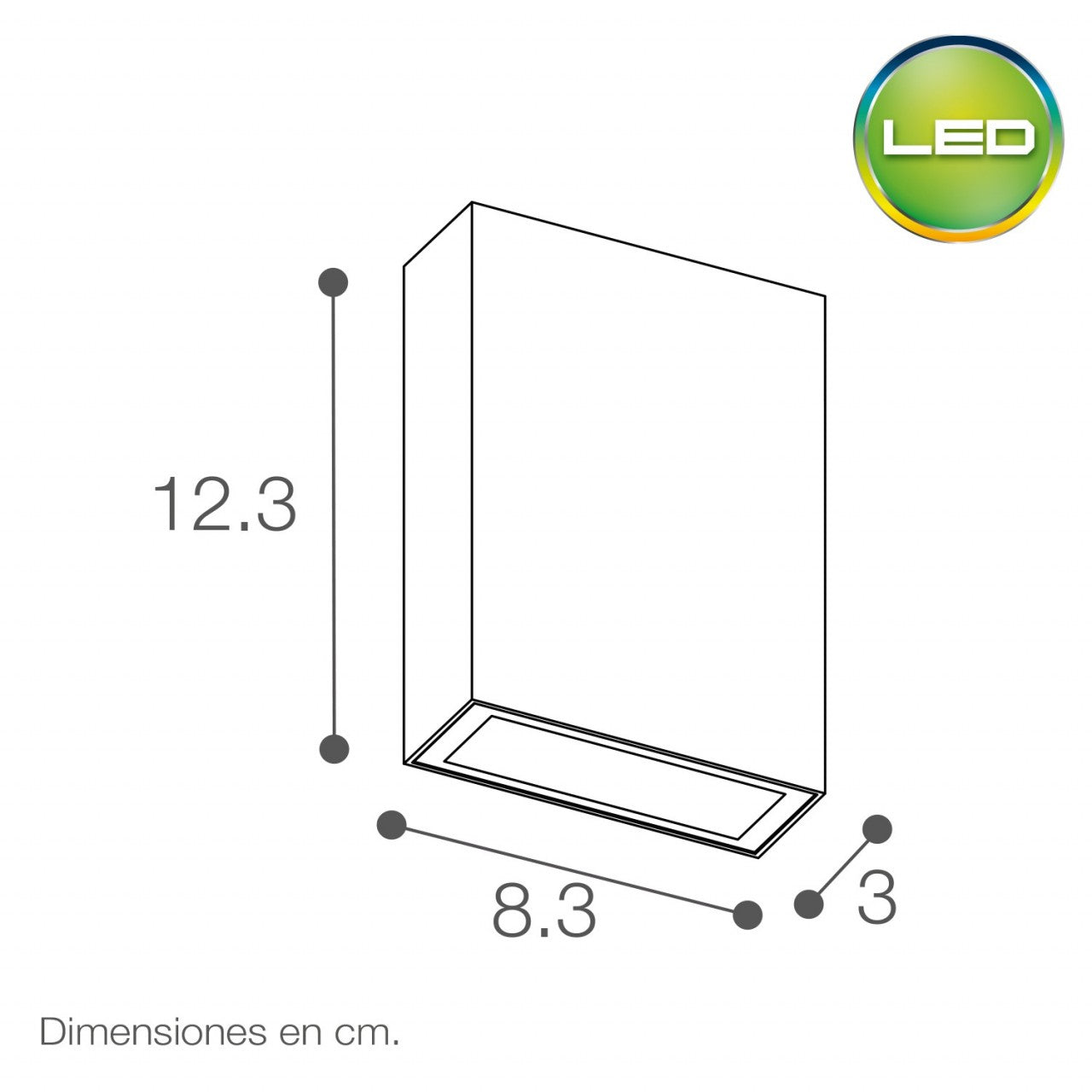 Aplique led rectangular 4w - N