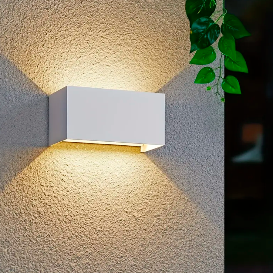 APLIQUE LED CUBO DOBLE 12W BLANCO