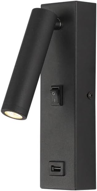 APLIQUE LED RECTANGULAR 10W + SWITCH + USB NUVORA