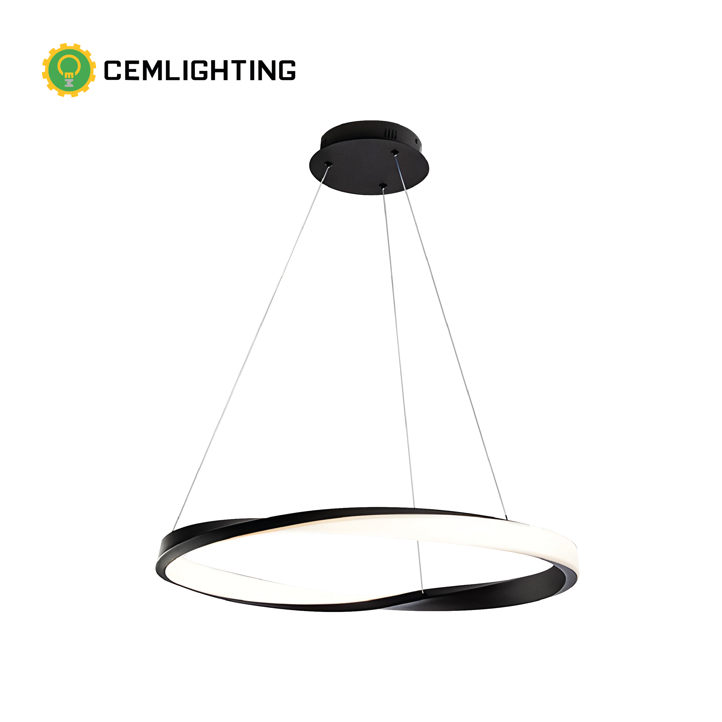 LAMPARA COLGANTE LED OPAL 44W COLOR NEGRO