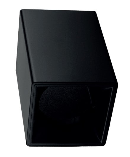 SPOT ADOSADO CUADRADO PARA DICROICO 100MM COLOR NEGRO CEMLIGHTING