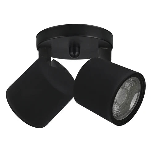 SPOT DIRIGIBLE 14W 2 LUCES BASE NEGRO LUMINIKA