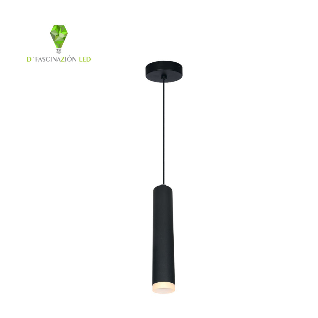 COLGANTE TUBULAR LUXOR GU10 30CM COLOR NEGRO