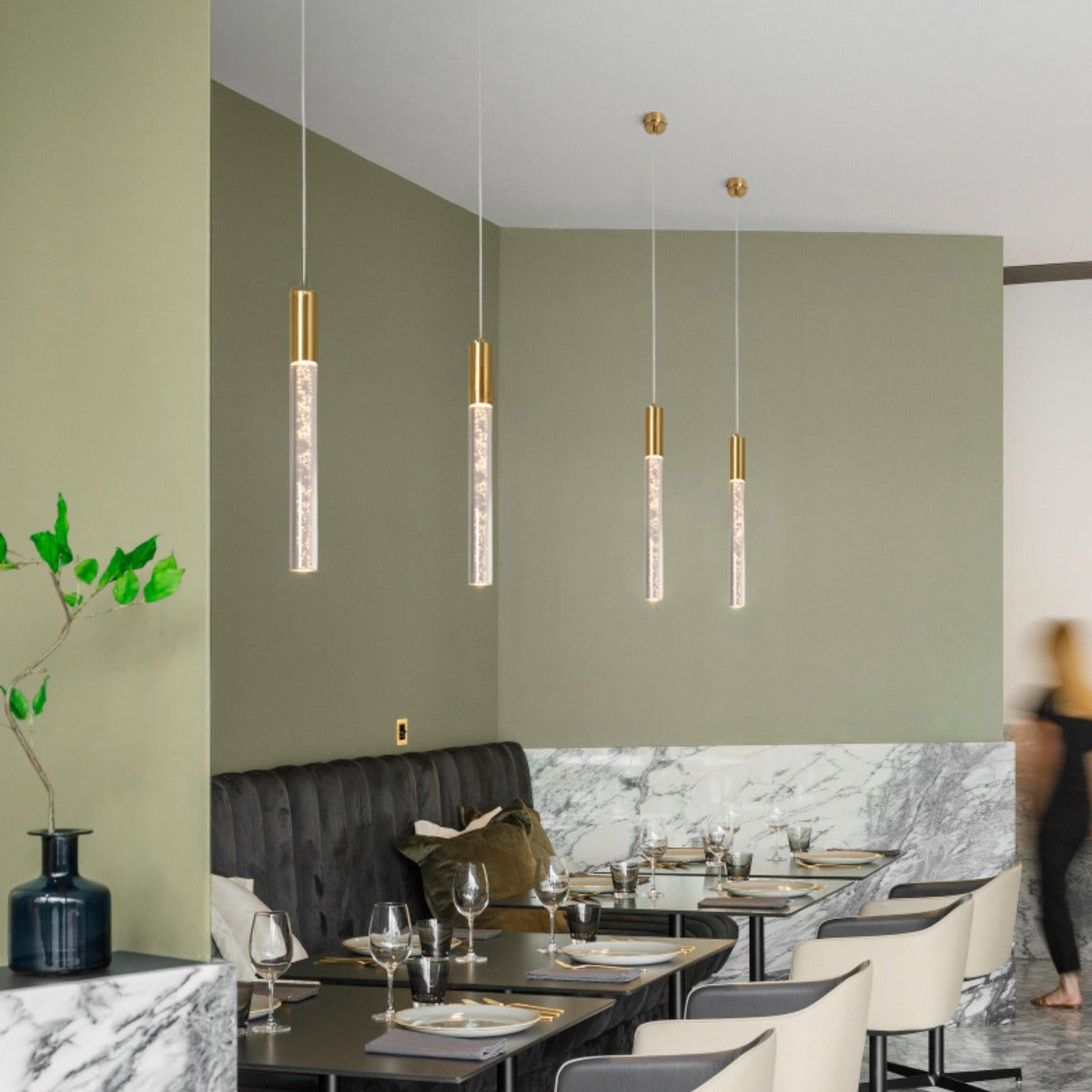 COLGANTE SLIM LED 5W MODELO CELESTIA COLOR DORADO