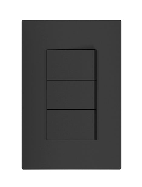 INTERRUPTOR TRIPLE NEGRO AMBER