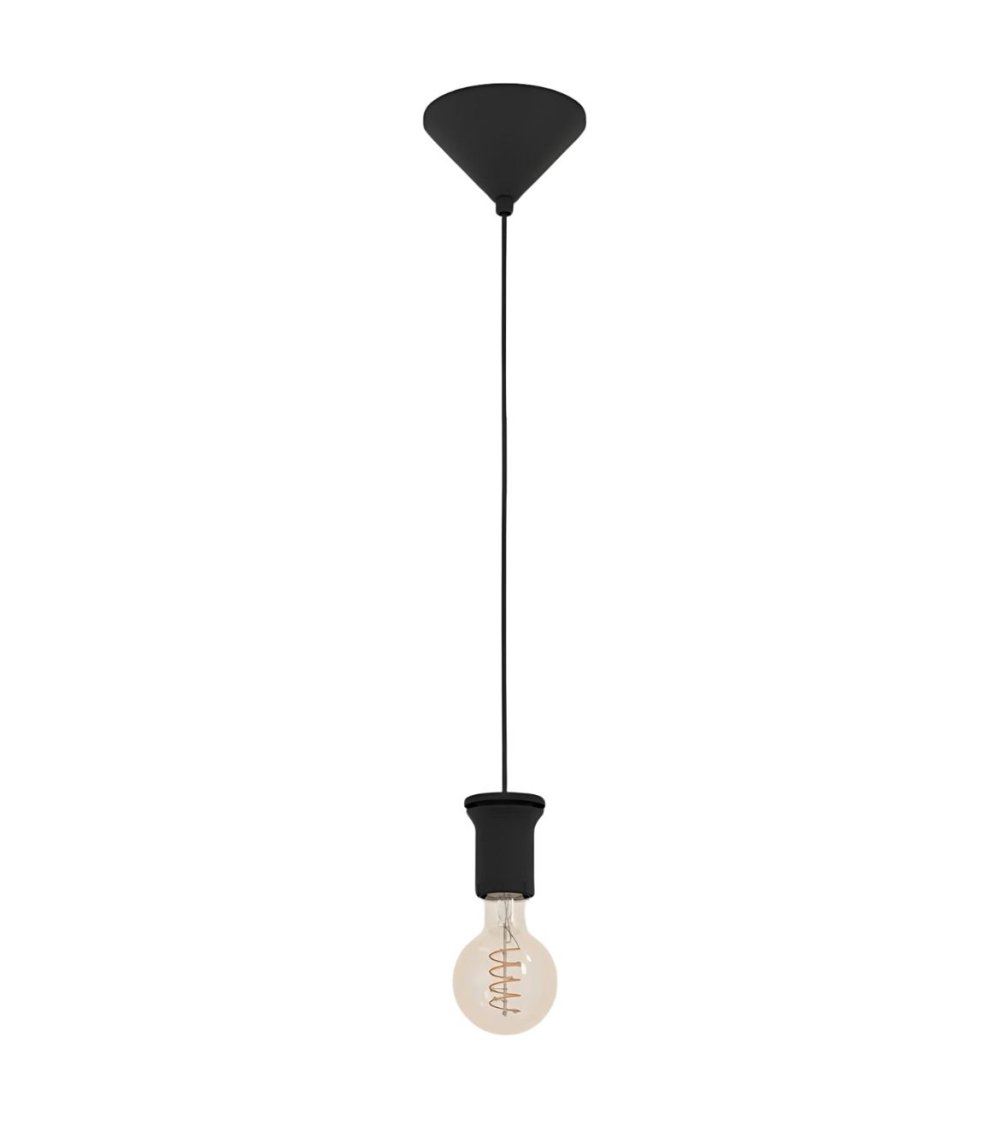 SOQUET COLGANTE CAPOLIVERI-E E27 COLOR NEGRO EGLO