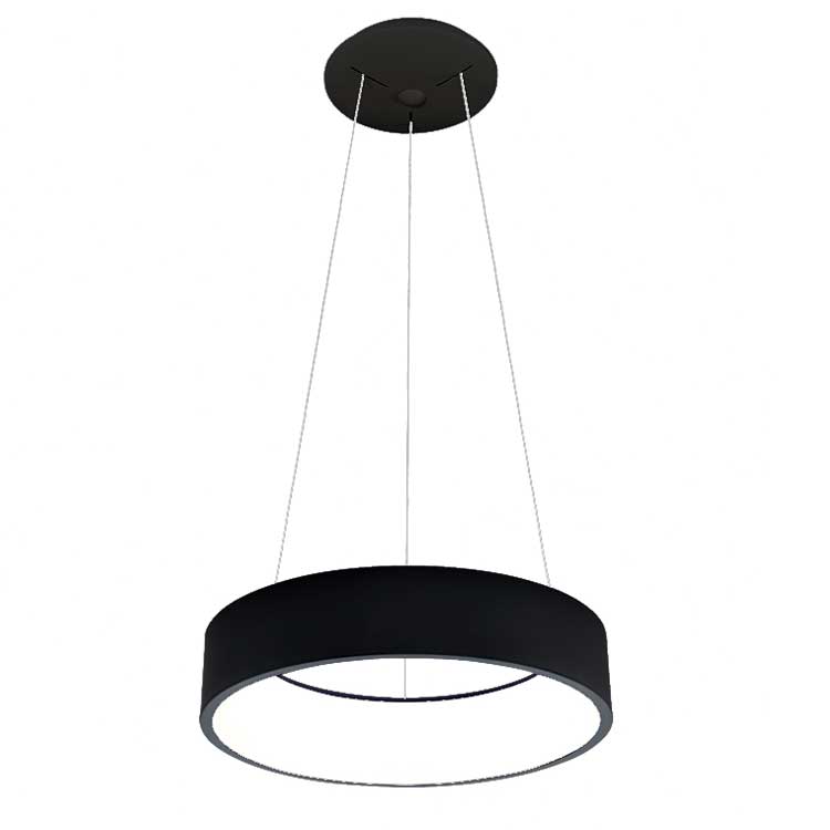 PLAFON DONA COLGANTE COLOR NEGRO 72W TRICOLOR LEDLUMI