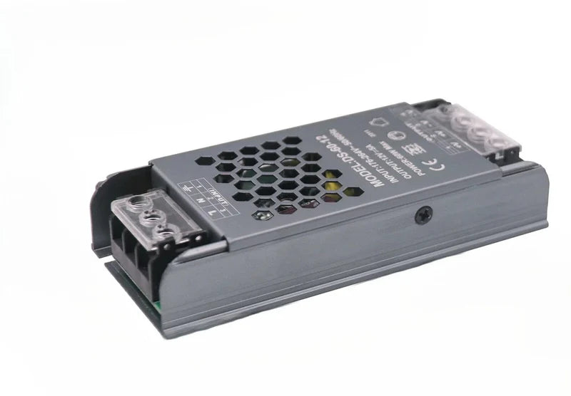 TRANSFORMADOR METALICO SLIM PARA CINTA LED 5A 12V 60W
