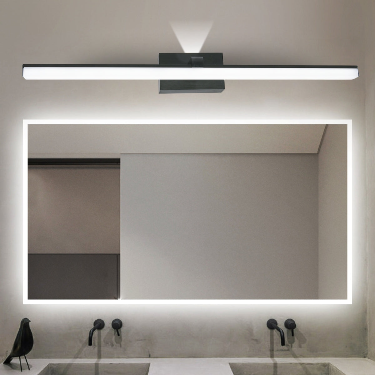 LAMPARA DE ESPEJO ELIAN 20W NEGRO