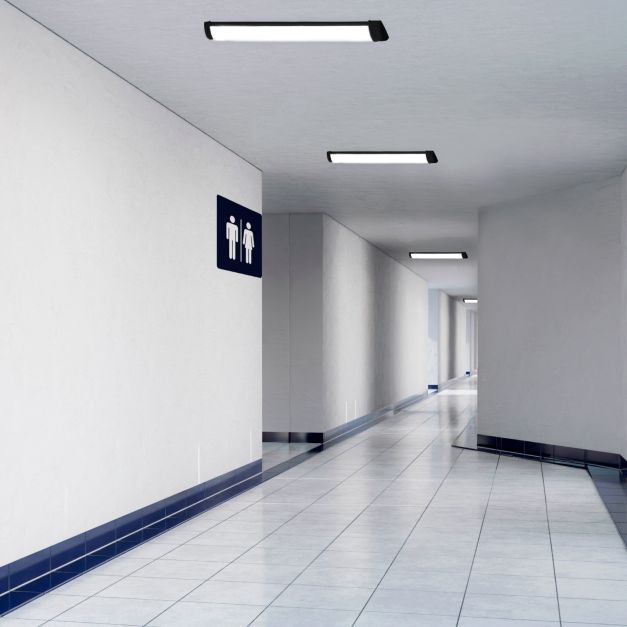 EQUIPO LINEAL SLIM 18W 60CM BASE NEGRO LIGHTECH