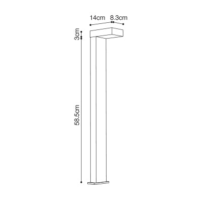 POSTE LED 10W LUZ CALIDA LIGHTECH