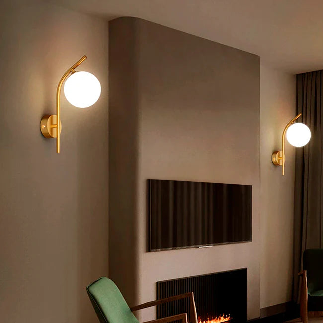 APLIQUE DE PARED THAISA DORADO E27