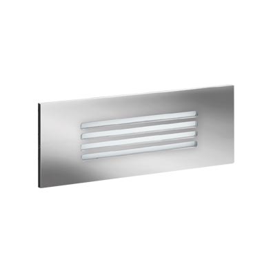 Luz de paso rectangular rejilla 2w